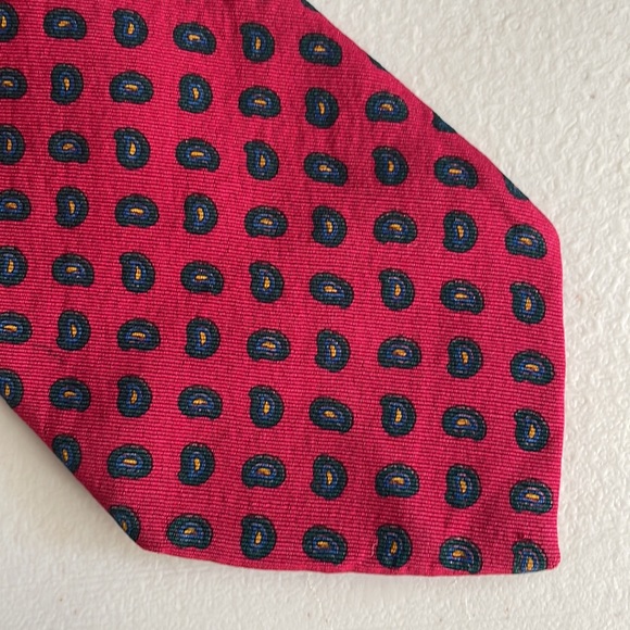 Zenitti Irish poplin silk blend Foulard pattern tie - Picture 3 of 5